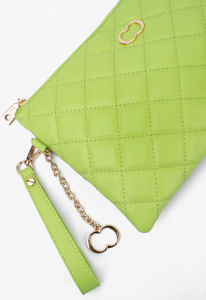 Choice Vibrant Quilted Clutch Lime