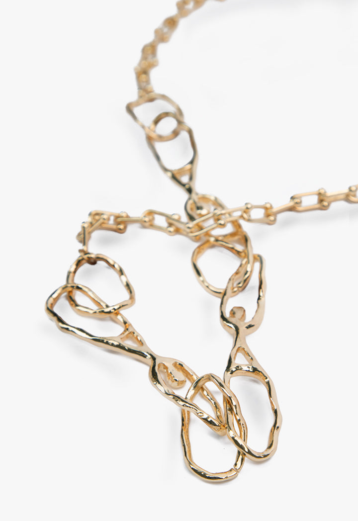 Choice Chain Metallic Necklace Gold