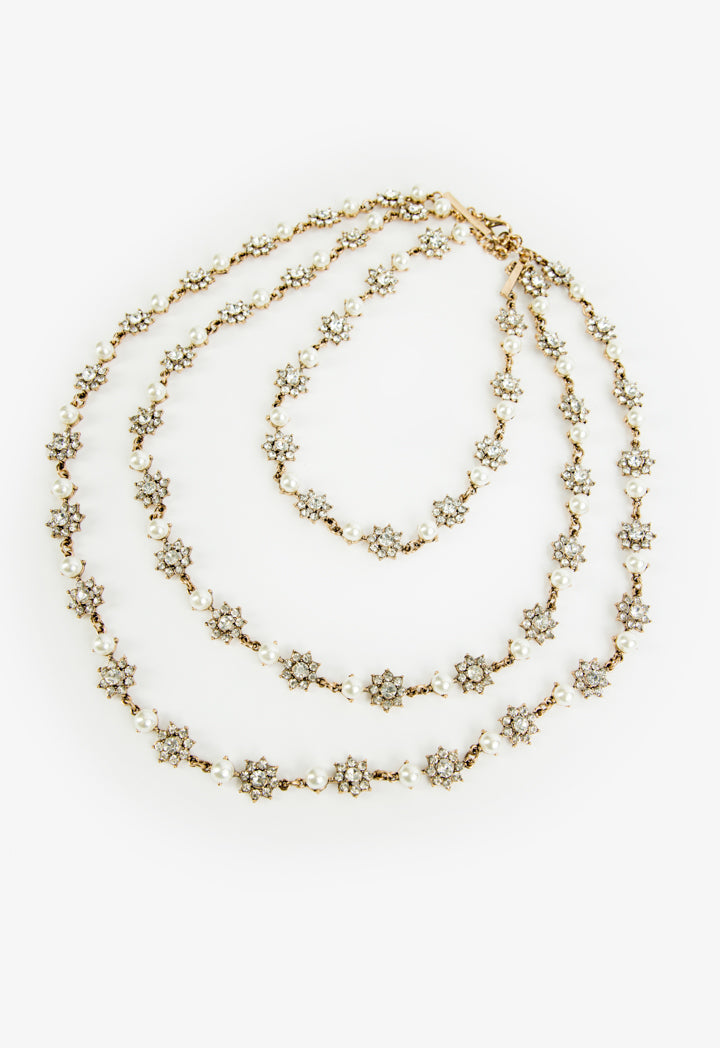 Choice Multi-Necklace With Pearl Detail Gold