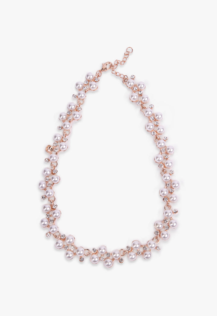 Choice Necklace With Pearl-Stone Detail White