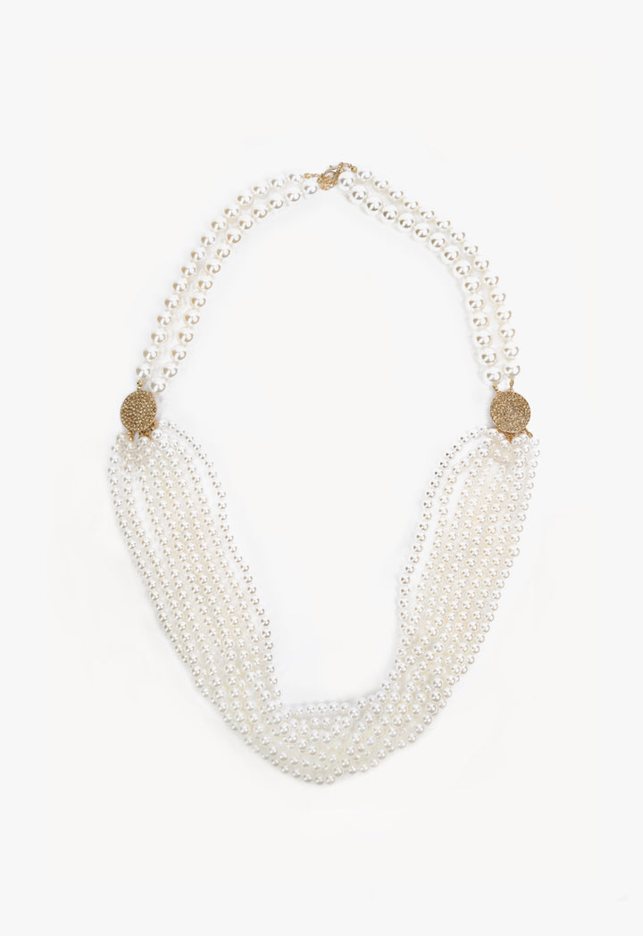 Choice Pearl-Embellished Multi-Necklace Offwhite