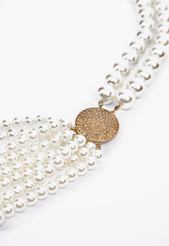 Choice Pearl-Embellished Multi-Necklace Offwhite