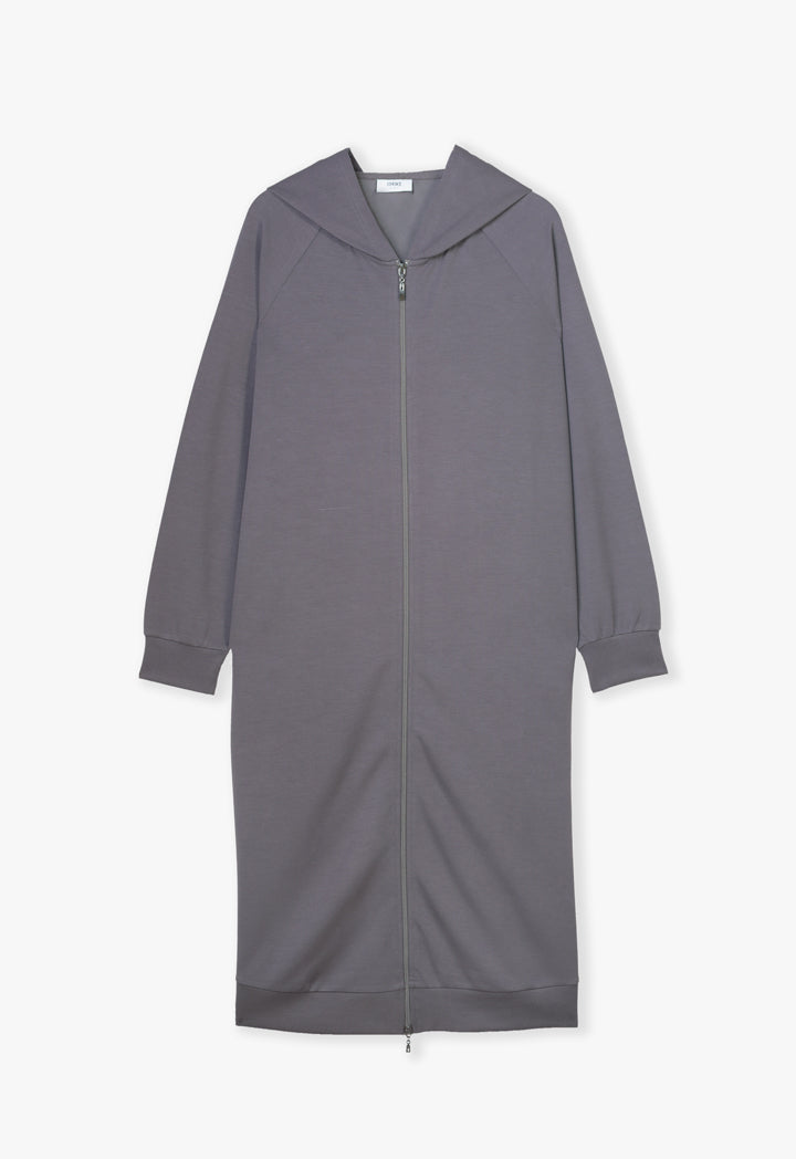 Choice Hooded Midi Dress Grey