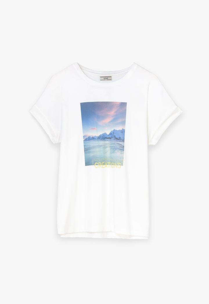 Choice Graphic Print T-Shirt Off White