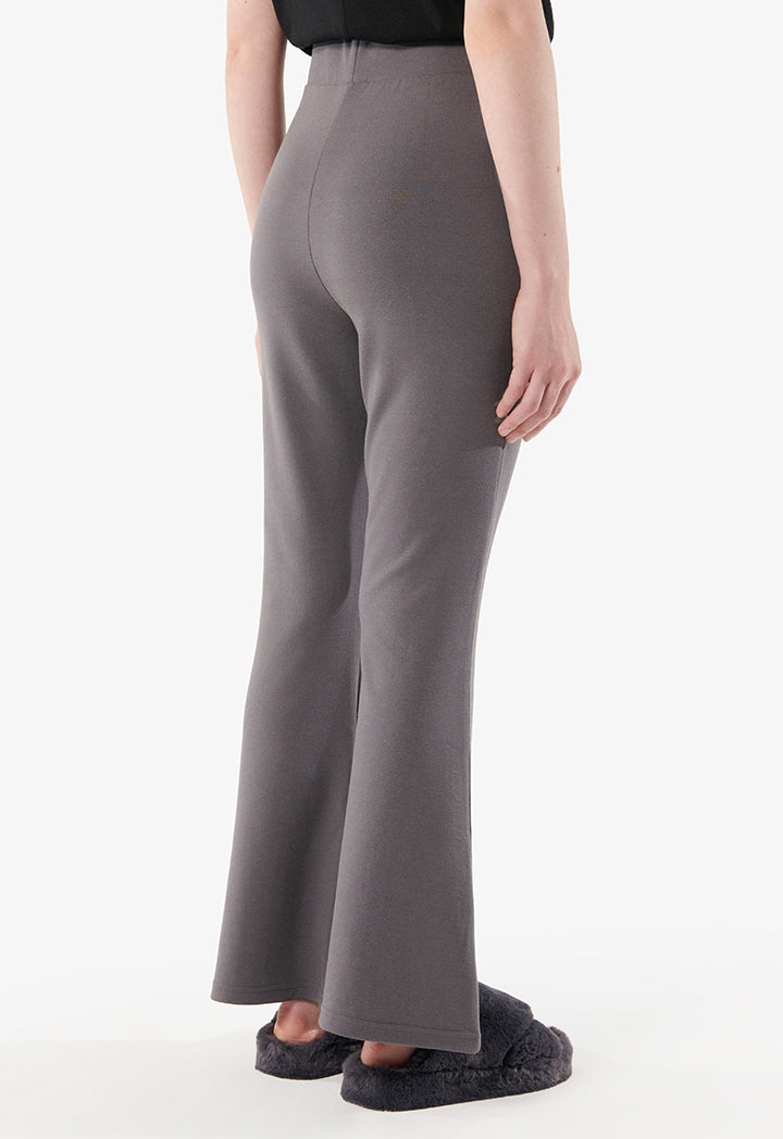 Choice Flare Hem Trousers Grey