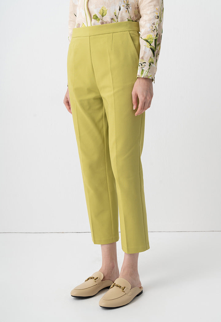 Choice Solid Straight Fit Trousers Green