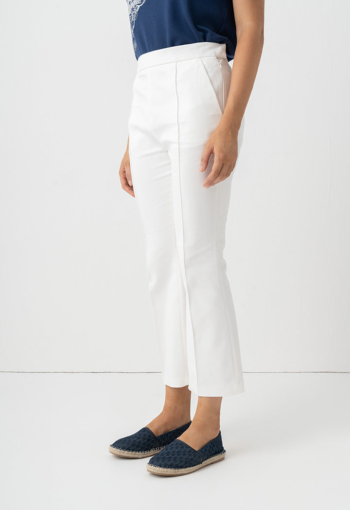 Choice Basic Straight Legs Formal Trousers Off White