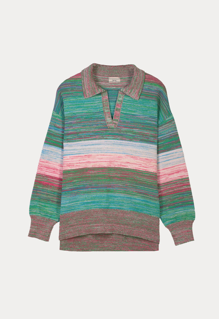 Choice Multicolored Knitted Sweatshirt Multicolor