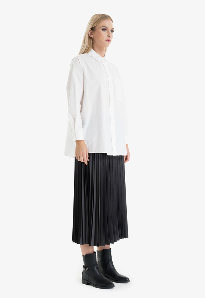 Choice Oversize Classic Solid Shirt Offwhite