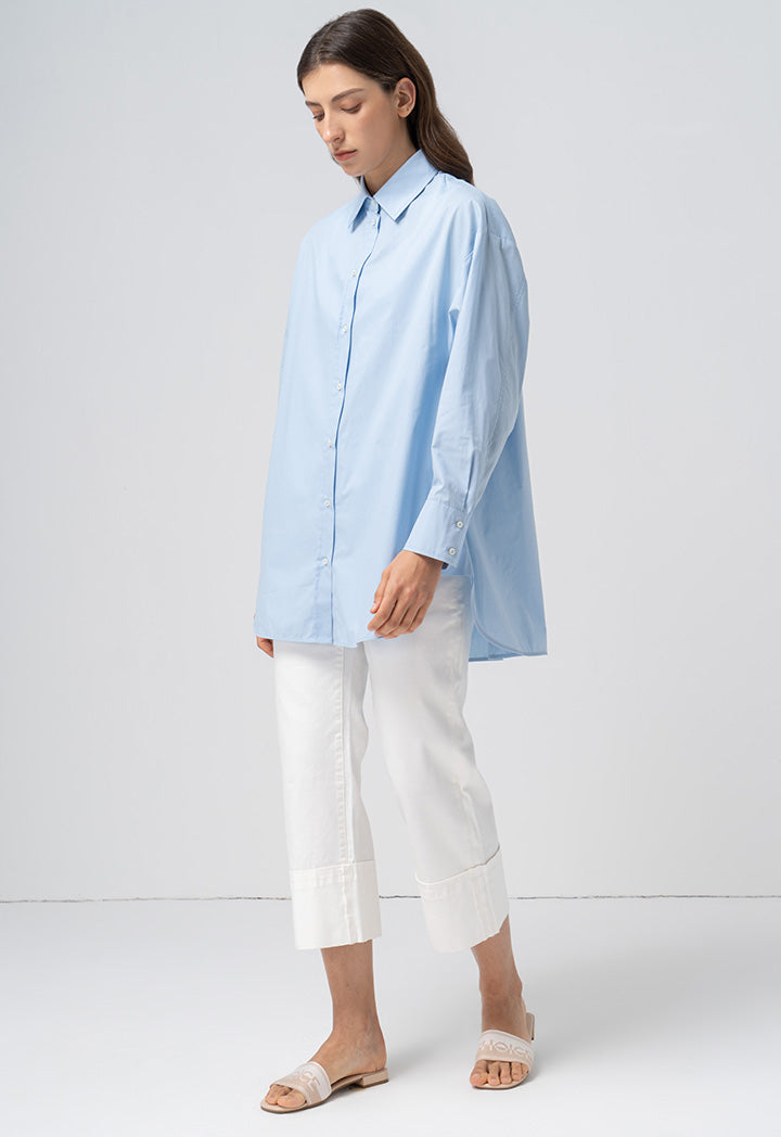 Choice Solid Long Sleeve Shirt Light Blue