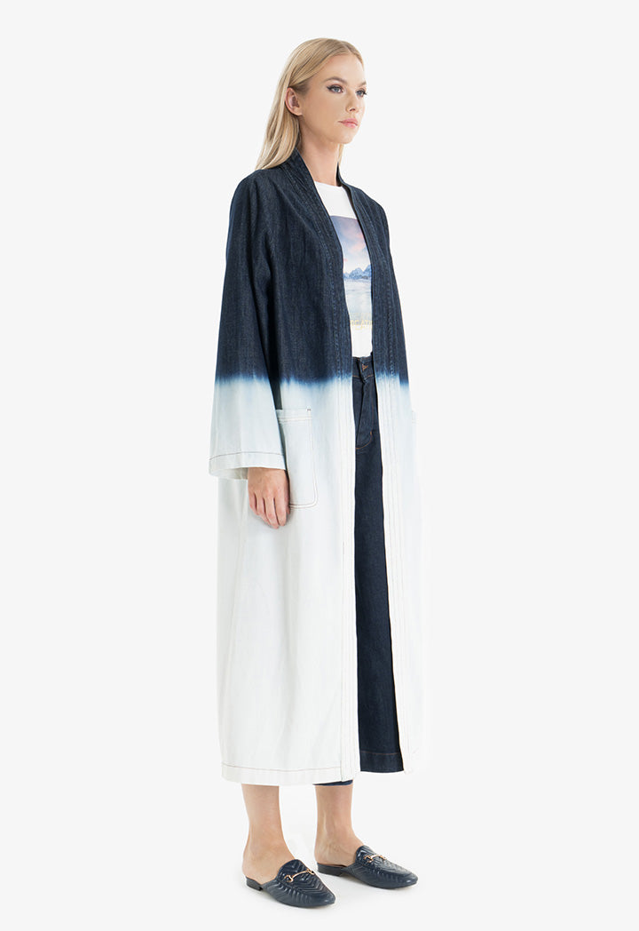 Choice Colorblock Denim Midi Outerwear Navy