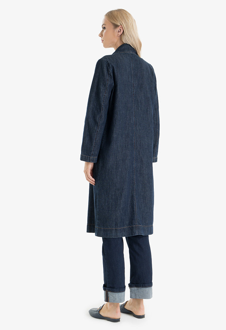 Choice Denim Midi Outerwear Navy