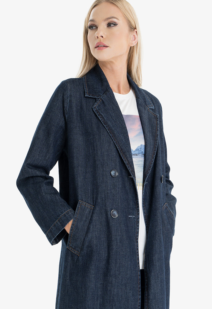 Choice Denim Midi Outerwear Navy