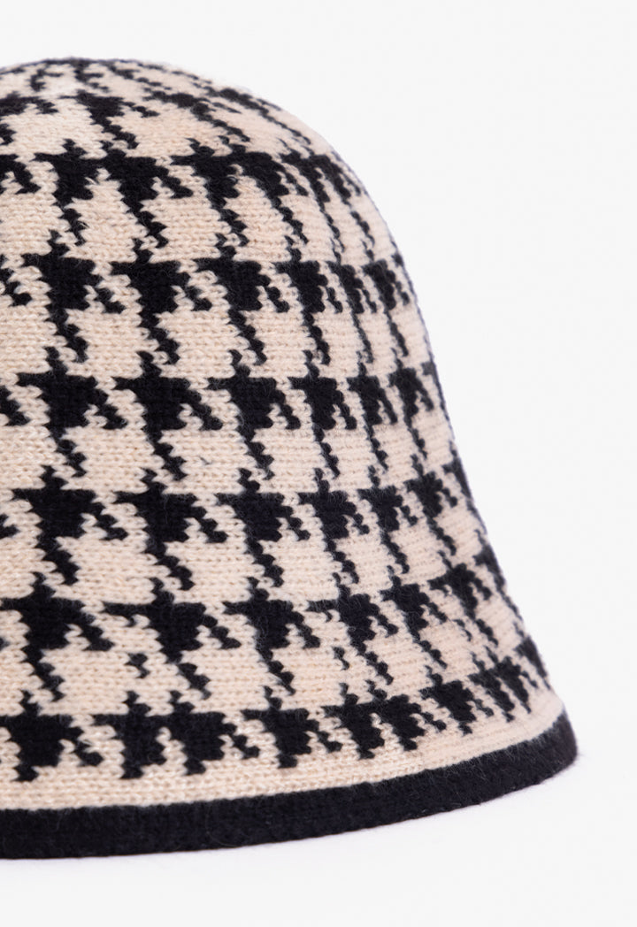 Choice Houndstooth Bucket Hat Black