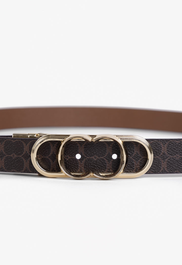 Choice Printed Monogram Belt Brown