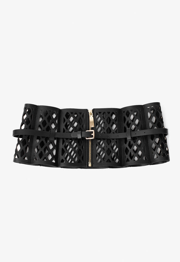 Choice Cutout Belt With Buckle Black