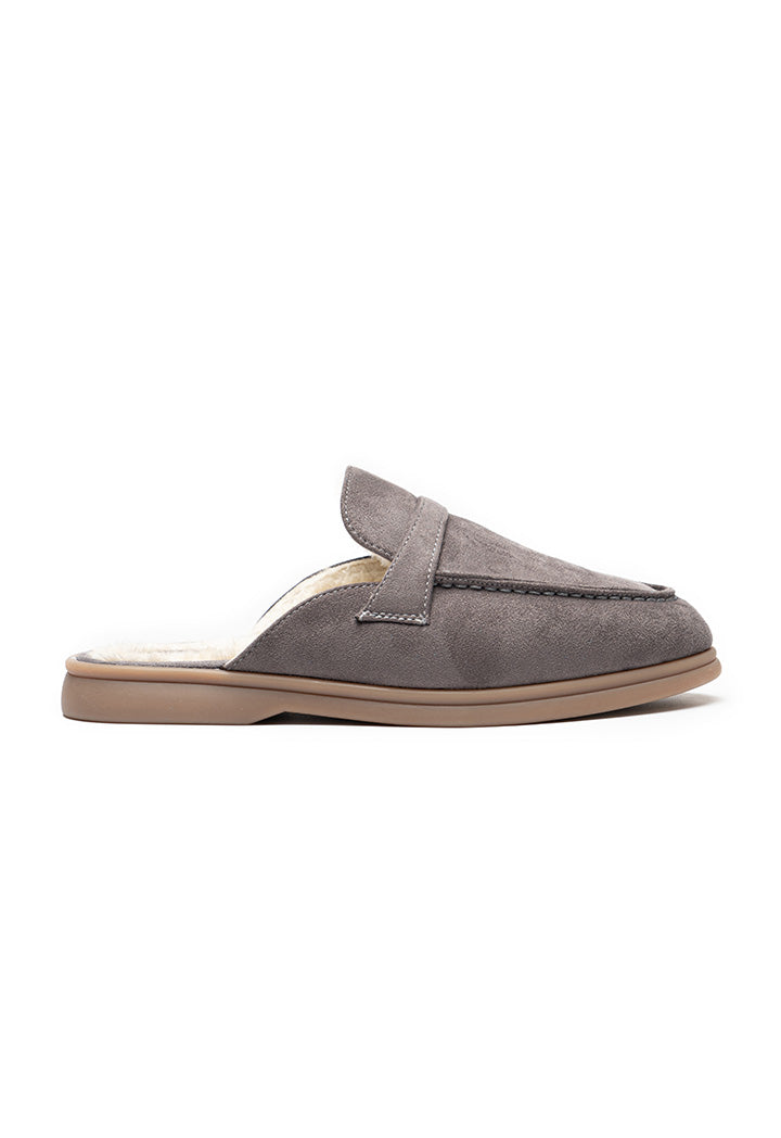 Choice Solid Slip On Mules Grey