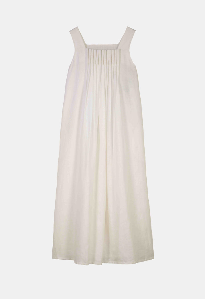 Choice Maxi Solid Sleeveless Under Abaya Dress-Ramadan Style Off White