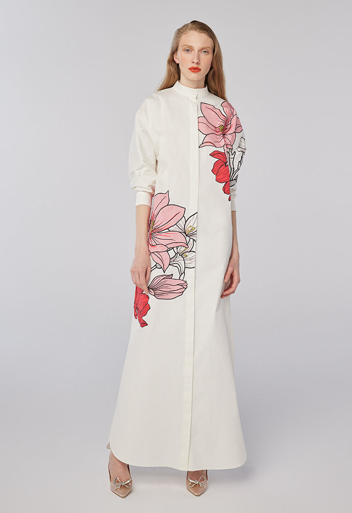 Choice Flower Printed Maxi Dress Flowery