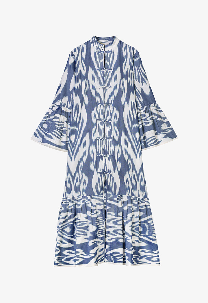 Choice Ikat Printed Maxi Dress Print