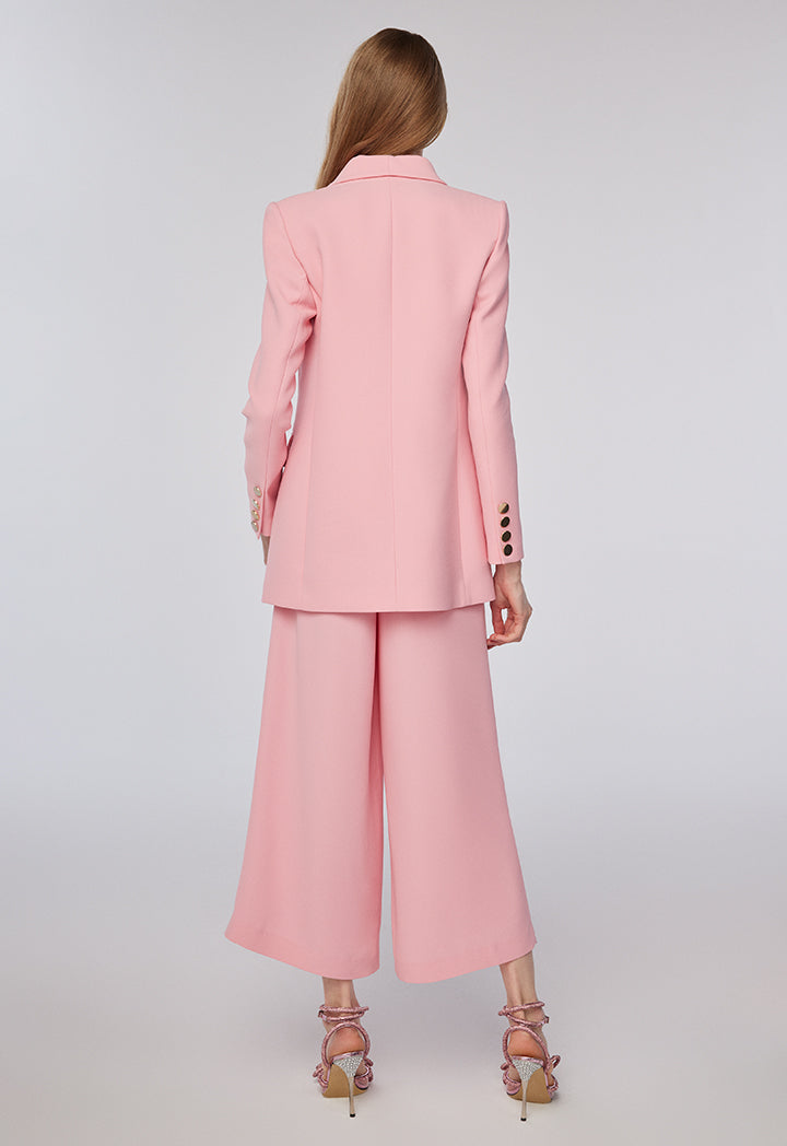 Choice Solid Wide Leg Formal Trouser Pink