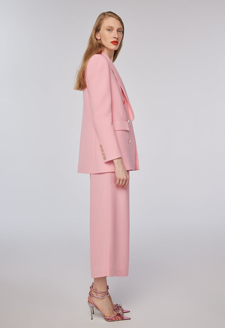 Choice Solid Wide Leg Formal Trouser Pink