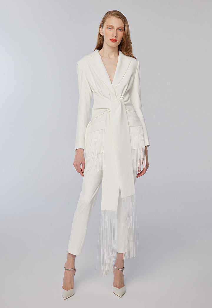 Choice Solid Straight Leg Trouser Offwhite