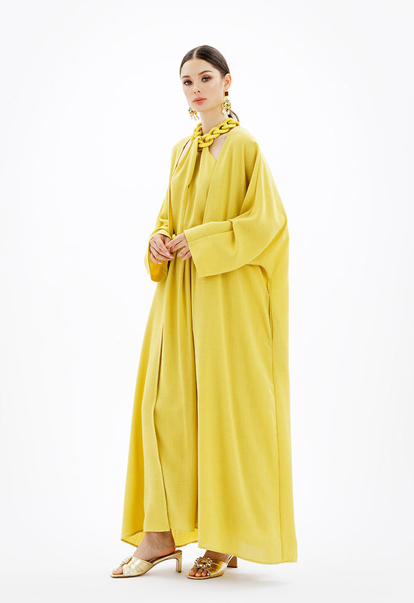 Choice Solid Maxi Open Front Abaya-Ramadan Style Ocra