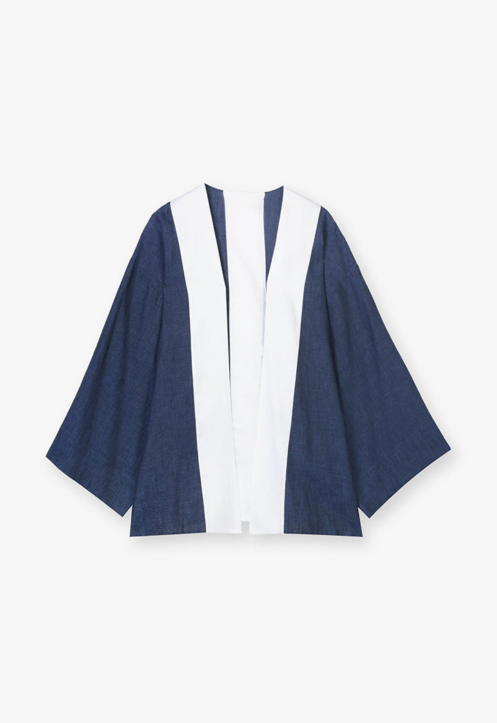 Choice Two-Toned Kimono Outerwear Blue