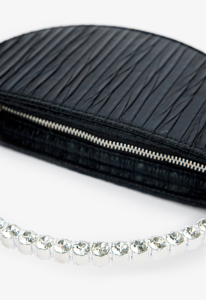 Choice Embellished Clutch Bag Black