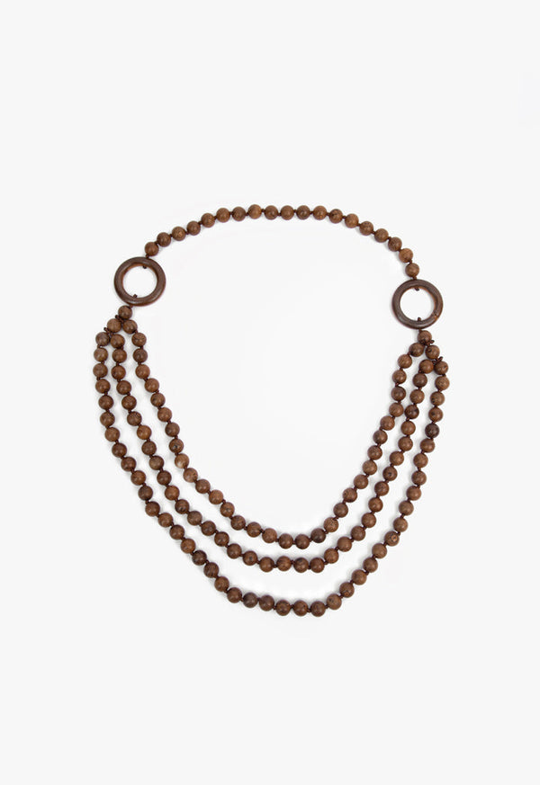 Choice Bead-Embellished Necklace Brown