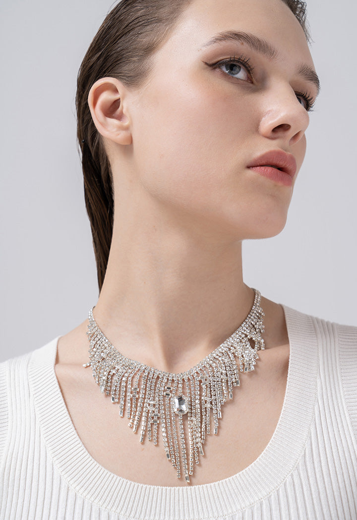 Choice Necklace With Tassel Embellishment Silver