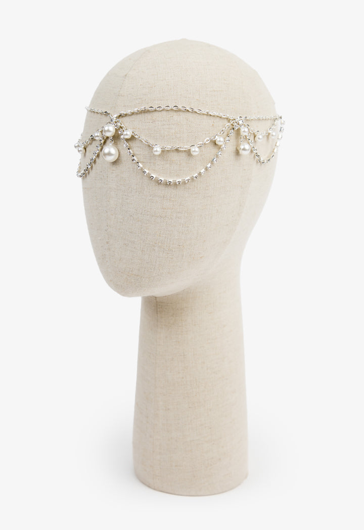 Choice Head Accessory With Pearl Detail Silver