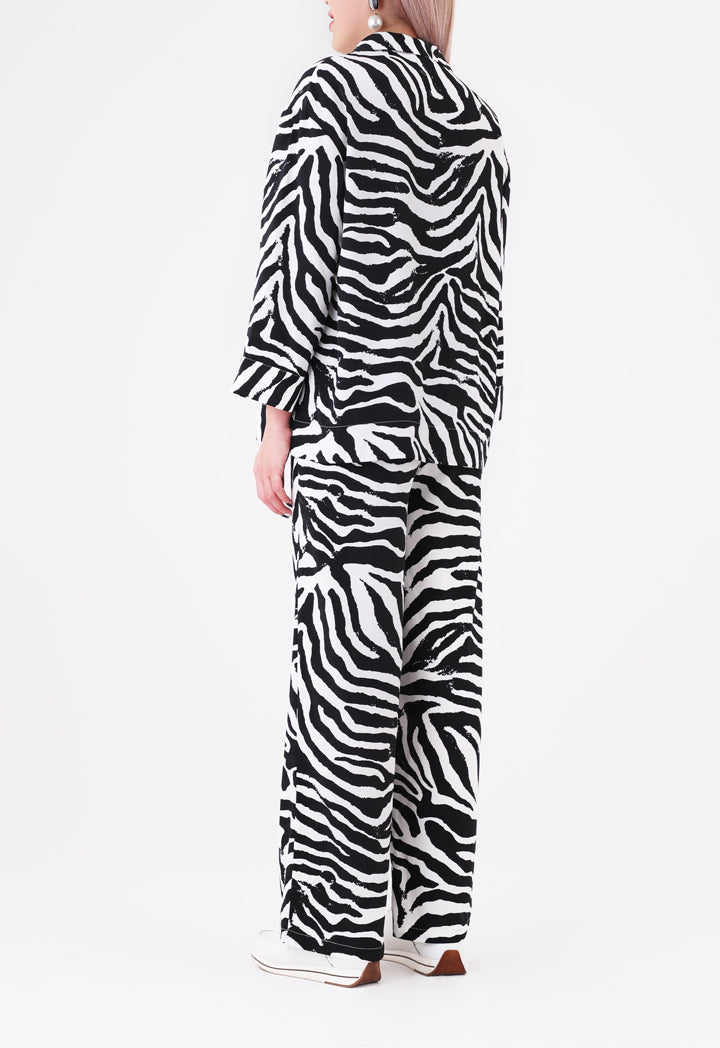 Choice Zebra Printed Blouse Multicolor