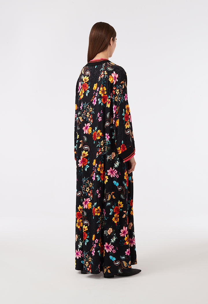 Choice Dark Floral Outerwear Dark Multi Color