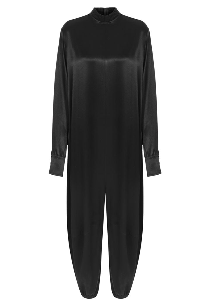 Nu Long Sleeve Relaxed Fit Jumpsuit Black