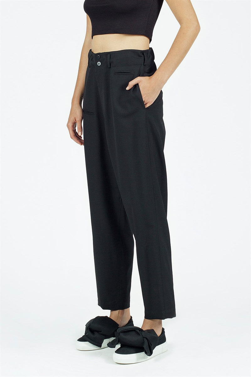 Nu High Waist Comfortable Fit Trouser Black