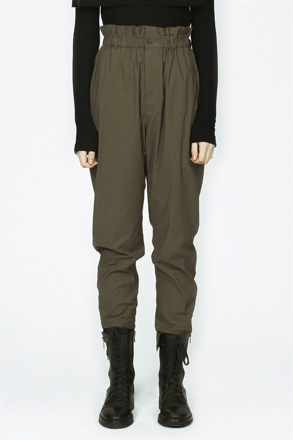 Nu Military Elastic High Waist Trouser 610 Khaki