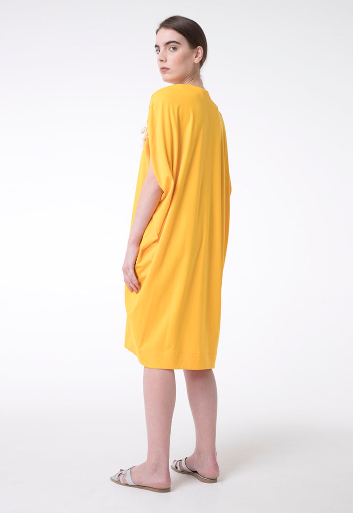 Exquise Dress Short V-Neck Yellow