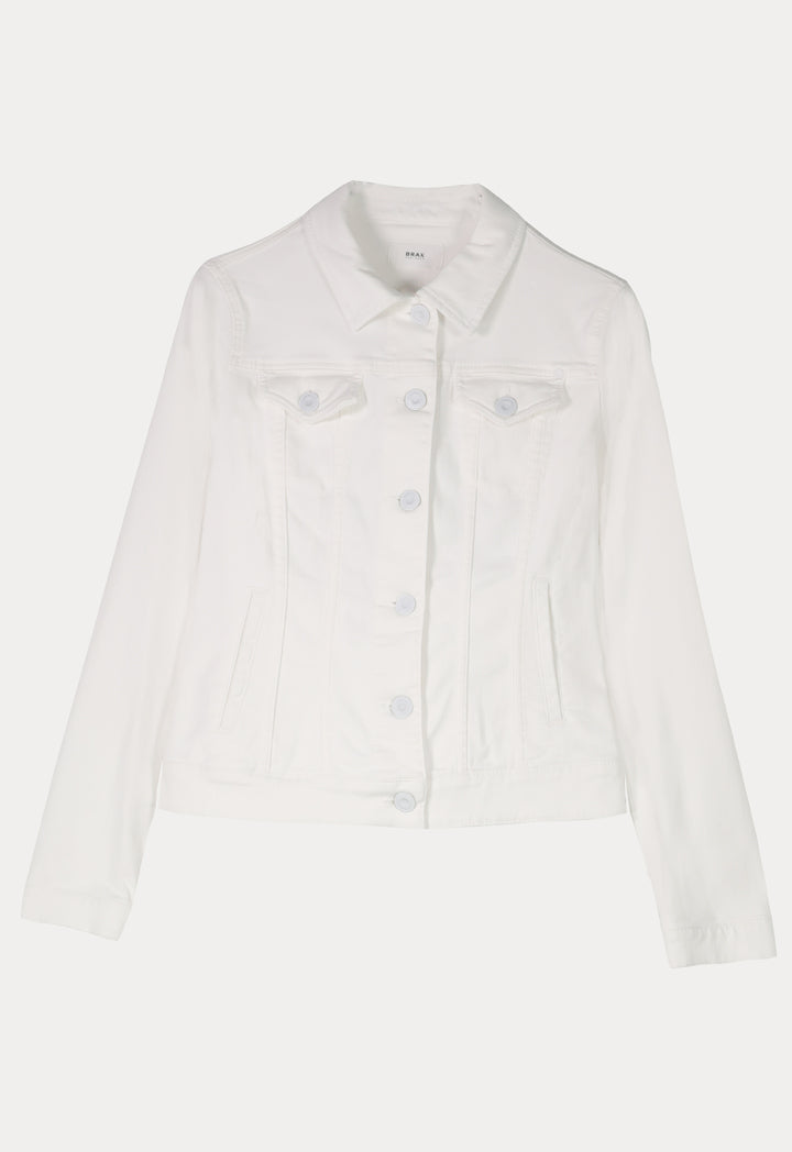 Brax Denim Long Sleeve Double Pocket Jacket Off White