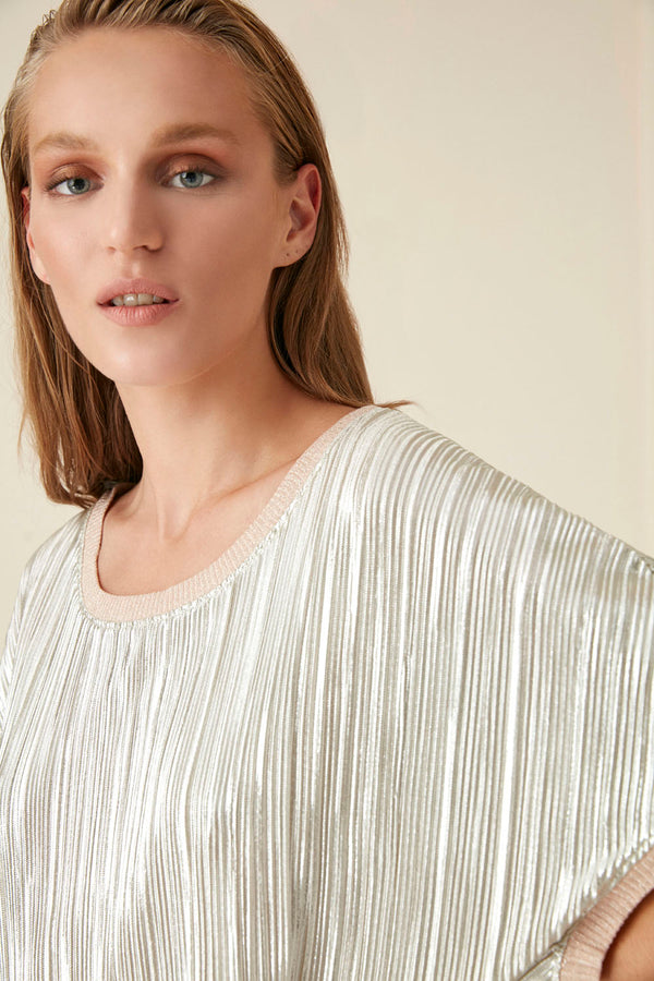 Nocturne Silvery Comfortable Knitwear Sector Tops