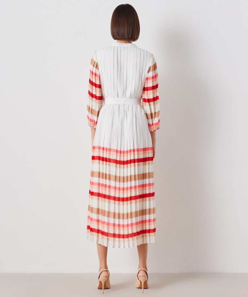 Ipekyol Colorblock Pleated Midi Dress White