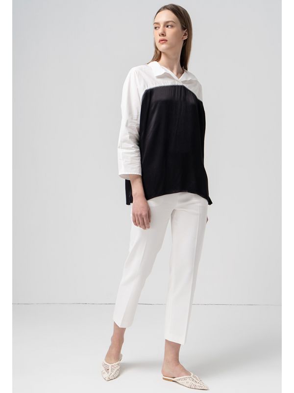 Choice Basic Solid Trousers Offwhite