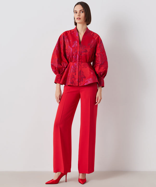 Ipekyol Solid High Waist Trousers Red