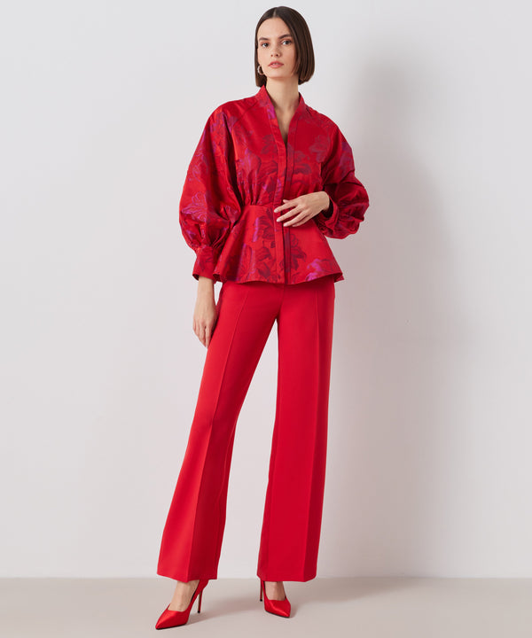 Ipekyol Solid High Waist Trousers Red