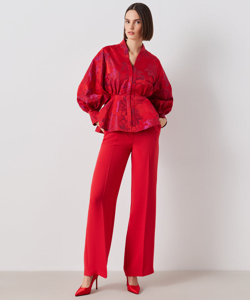 Ipekyol Solid High Waist Trousers Red