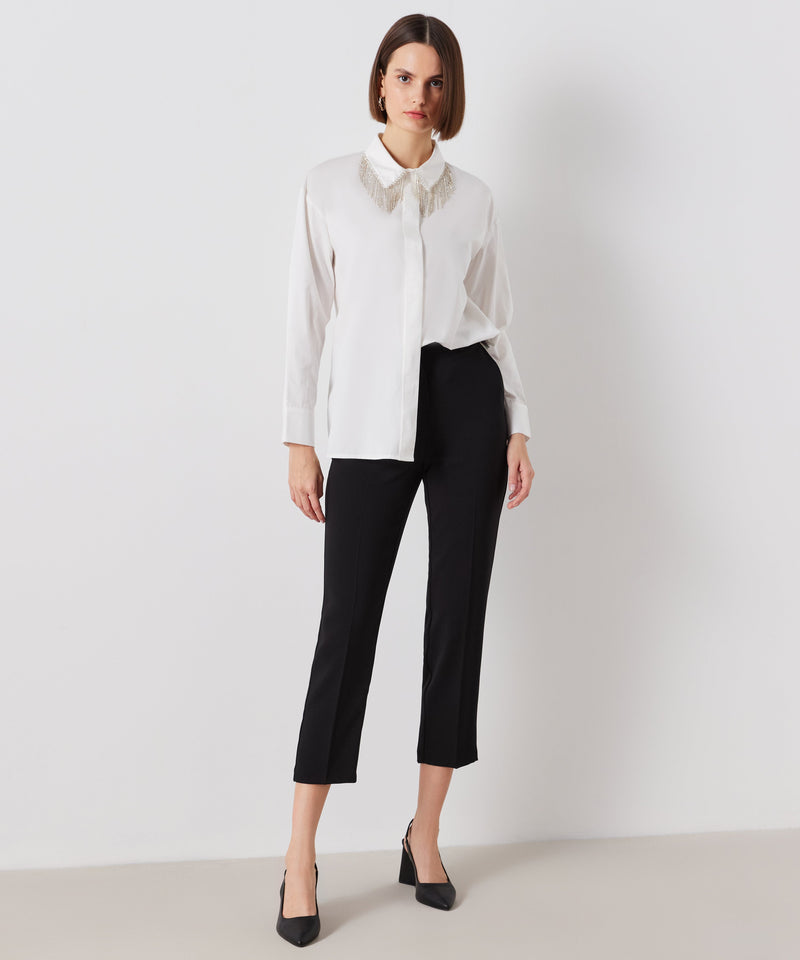 Ipekyol Collar With Tassel Detail Shirt White