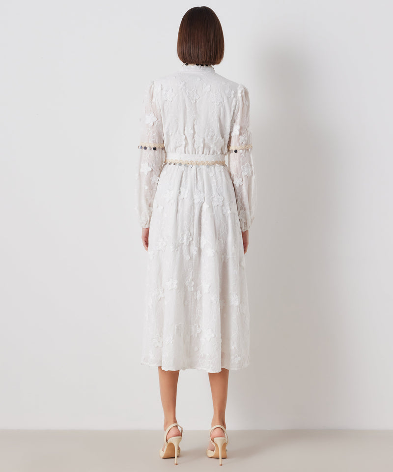 Ipekyol Sequin Detail Embroidered Dress White