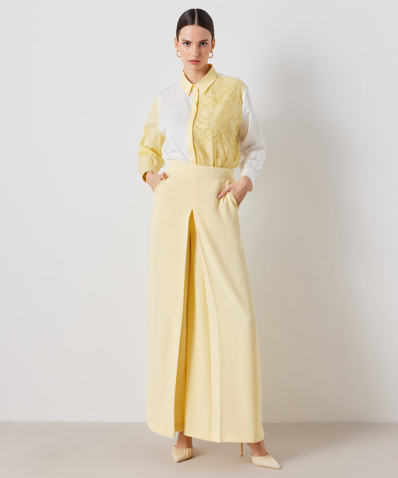 Ipekyol High Waist Wide Leg Fit Trousers Light Yellow