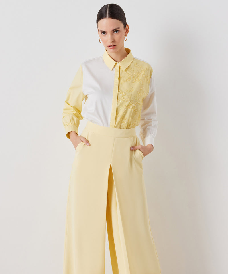 Ipekyol High Waist Wide Leg Fit Trousers Light Yellow